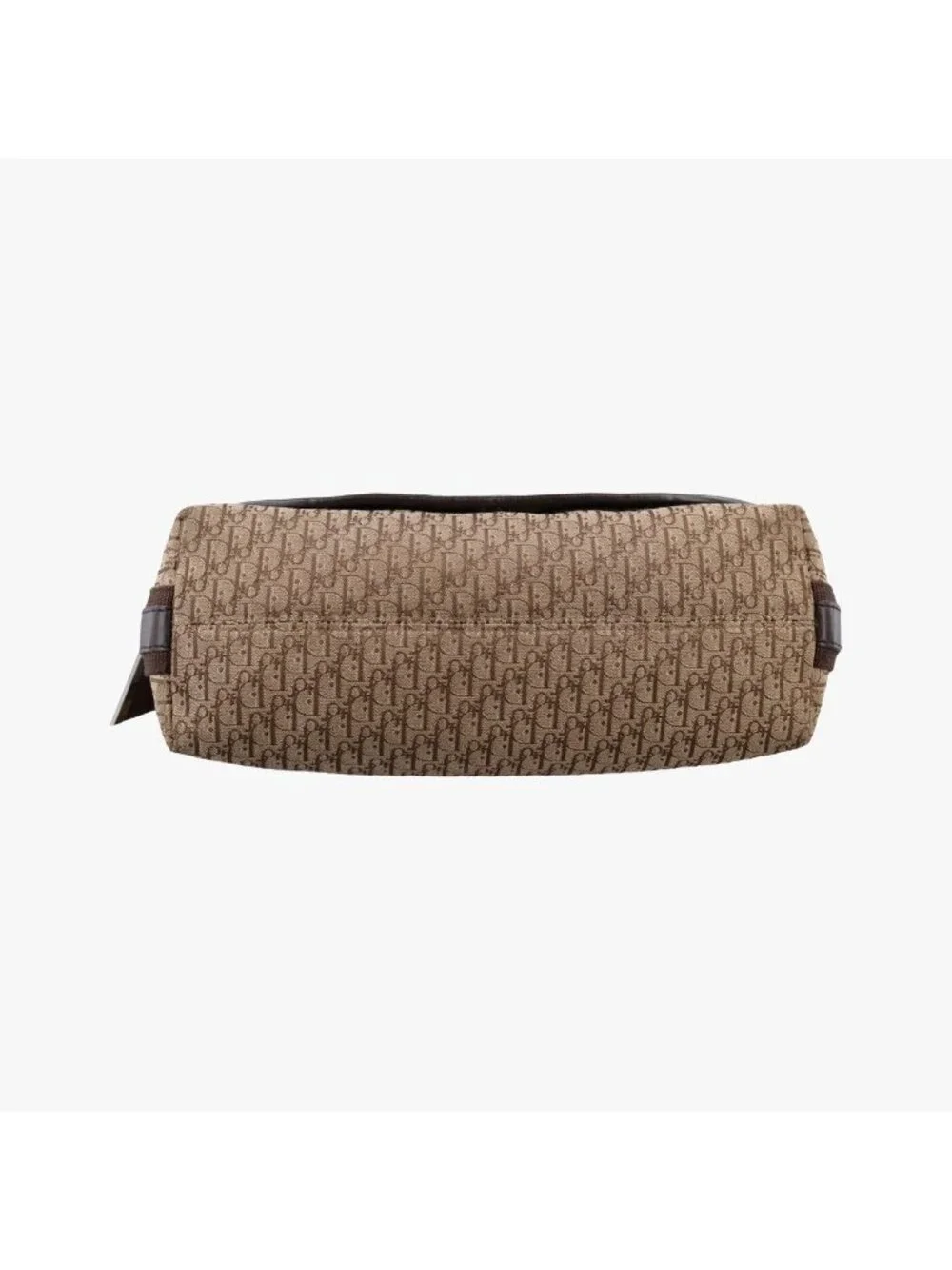 Dior Street Chic Messenger Brown Beige Jacquard Canvas Calf Leather